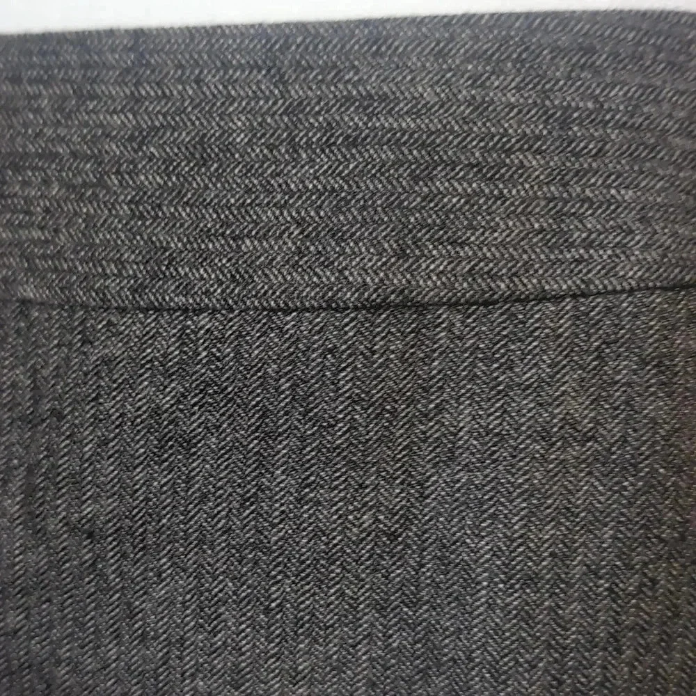 Ann Taylor Wool Cashmere Blend Dark Brown Herringbone Skirt